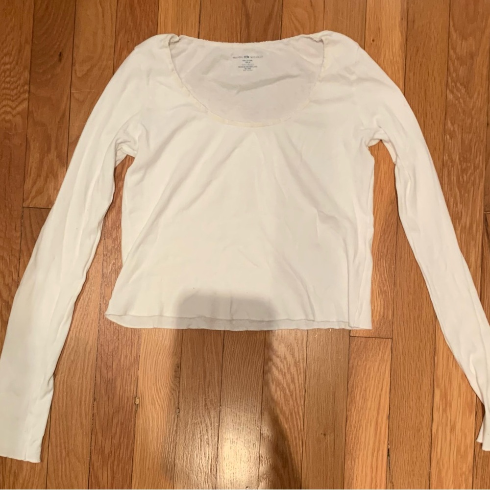 white long sleeve top